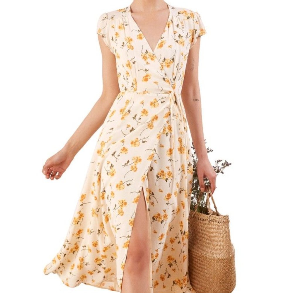 NWT Carina Wrap Dress in Limonada